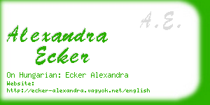 alexandra ecker business card